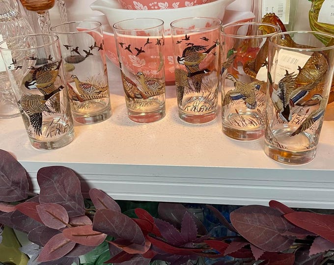 Libbey Vintage Game Bird Highball Glasses – Mid-Century Modern Barware Set of 6