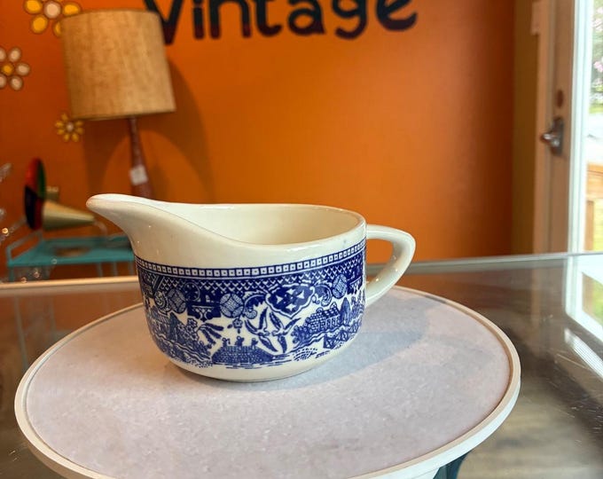 Royal China Willow Ware Blue Cream/Milk Pitcher Vintage Transferware