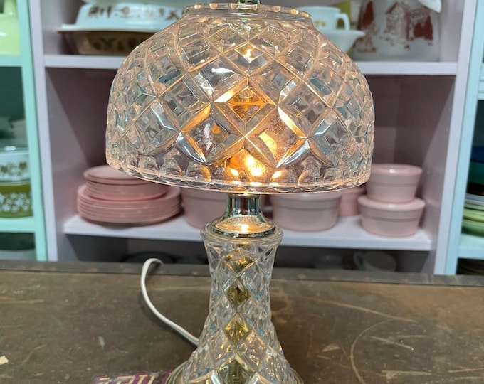 Nachtmann Vintage Crystal Table Lamp West Germany Mid‑Century Art Glass