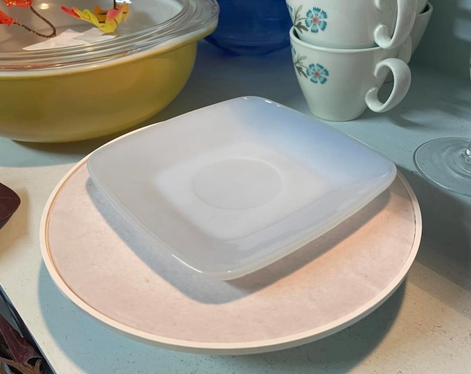 Anchor Hocking Fire-King Charm Vintage Azurite Blue 5.5" Saucer