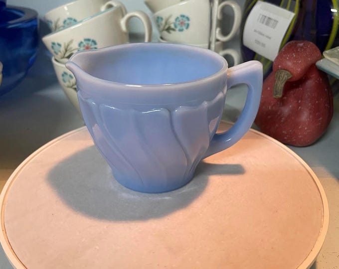 Jeanette Delphite Blue Swirl Creamer
