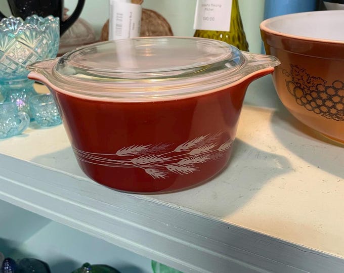 Pyrex Harvest Wheat 1 liter casserole (#473)