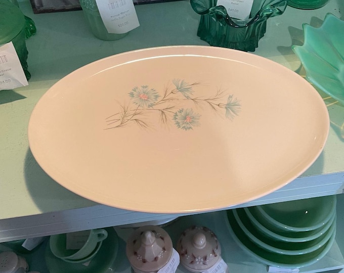 Vintage Taylor Smith Ever Yours Boutonniere China Floral MCM 13" Platter