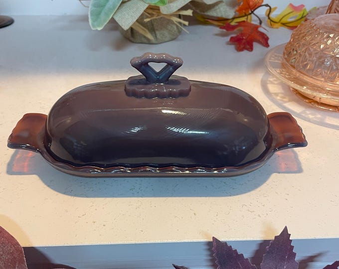 Mosser Anna Eggplant Purple Butter Dish