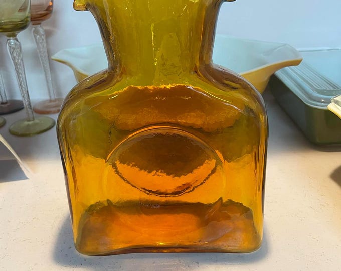 Blenko Amber Water Bottle model #384