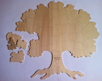 Wooden puzzle tree xl 50-60 pcs. Personalized