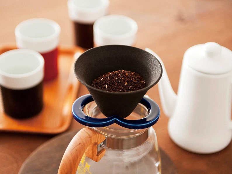 Reusable Japanese Ceramic Filter Coffee Dripper White Etsy