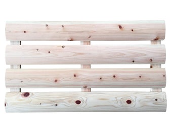 Hinoki Wood Shower and Bath Mat, 24 x 14 in - Sustainable Wabi-Sabi Design, Crafted from Japanese Cypress Wood, Unique Natural Character