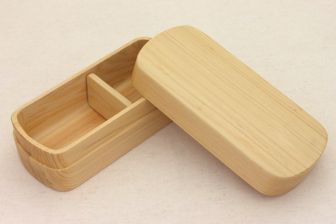 Caja Bento japonesa tradicional tallada en una pieza de | Etsy