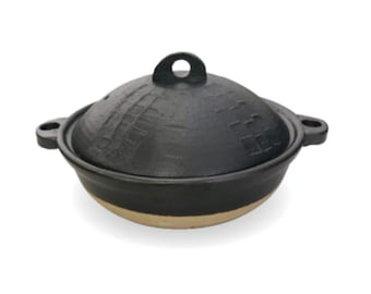 Japanese Donabe Clay Pot, 2 Litre, Handmade in Japan