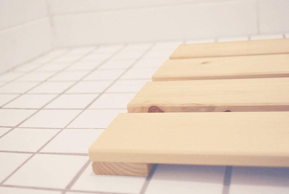 Hinoki Wood Shower And Bath Mat Medium Naturally Anti Odor Etsy