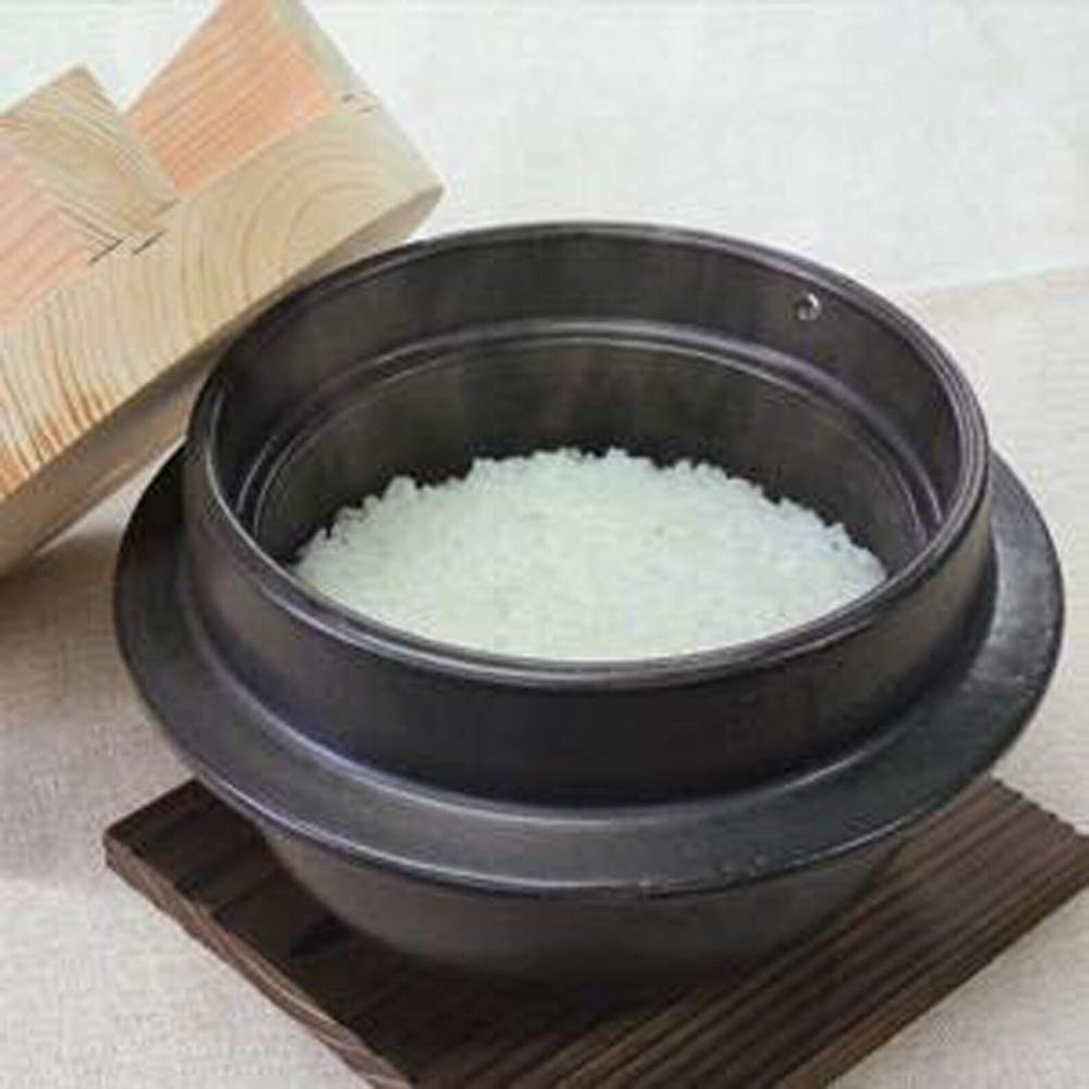 Japanese Rice Cooker Donabe 3 Go Set With Hinoki Rice Scoop Etsy