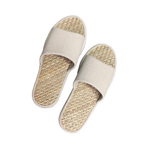 Natural Tatami Slippers, Medium, Fits Women 8-10 / Men 7-9