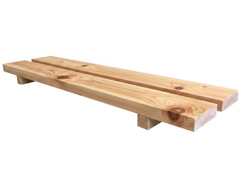 Hinoki Wood Bathtub Bench, Medium - Sustainable Wabi-Sabi Design, Crafted from Japanese Cypress Wood, Unique Natural Character