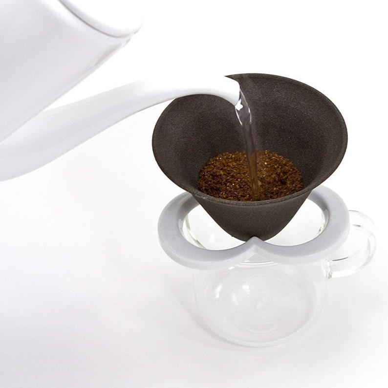 Reusable Japanese Ceramic Filter Coffee Dripper White Etsy