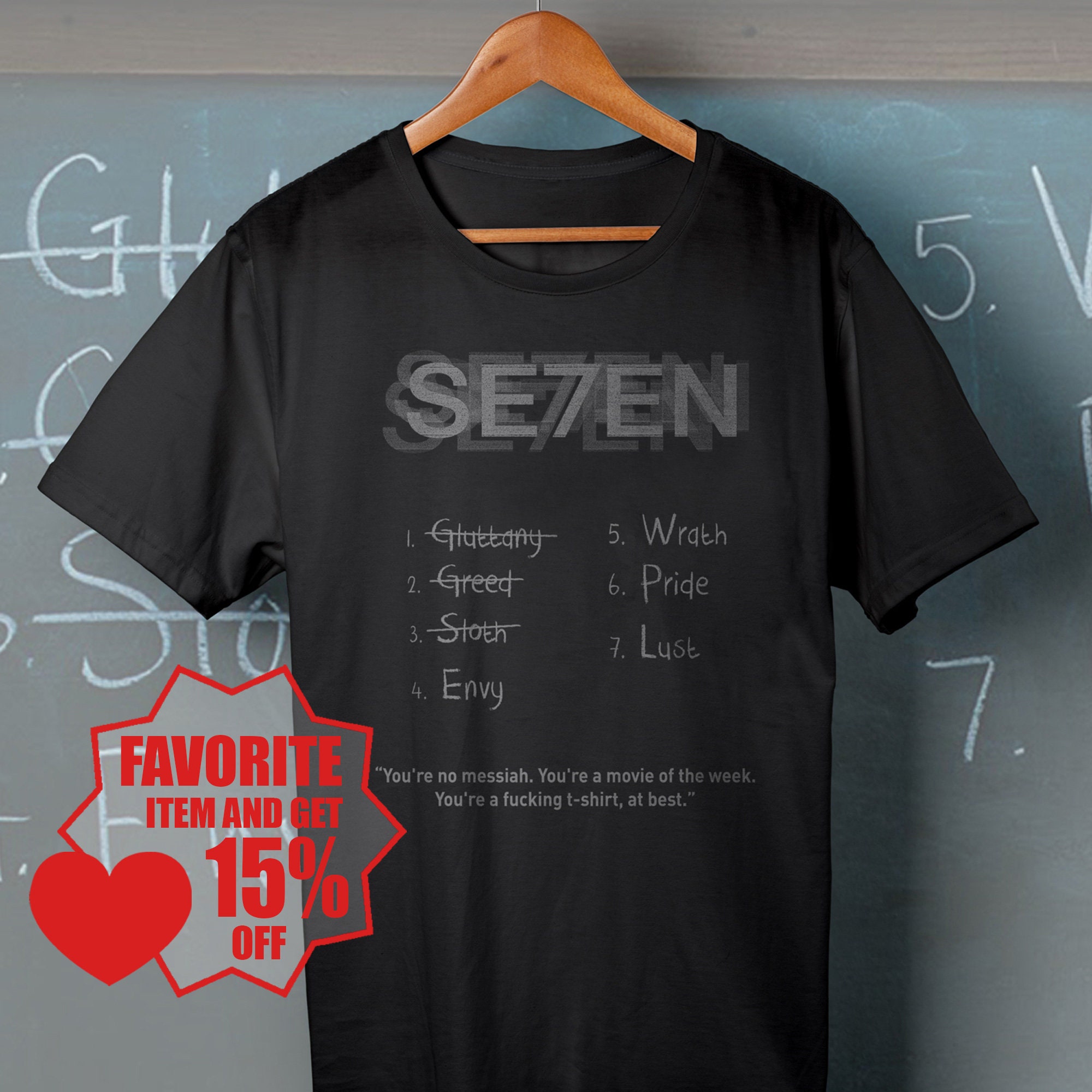 Se7en T Shirt - Etsy Se7en T Shirt - Etsy