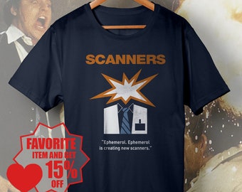 Scanners de David Cronenberg con Jennifer O'Neill, Micheal Ironside, 1981. Diseño artístico de camiseta unisex de manga corta con cita de película de culto