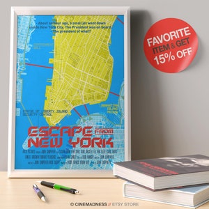 Flucht aus New York von John Carpenter mit Kurt Russell, 1981. Alternatives Science-Fiction-Actionfilm-Poster, Kunstzitat, hochwertiger Druck