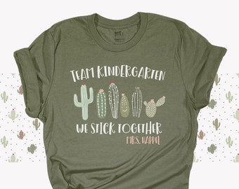 cactus team teacher shirts | any grade team | kindergarten team | shirts for teachers | stick together cactus shirt teachers | 22MSCL-034-BD