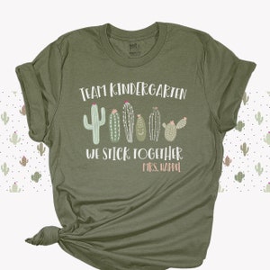 cactus team teacher shirts | any grade team | kindergarten team | shirts for teachers | stick together cactus shirt teachers | 22MSCL-034-BD