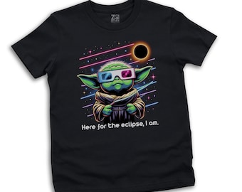 Solar Eclipse 2024 shirts | cute character eclipse tshirt | funny here for the eclipse kids youth adult shirts total solar eclipse apparel