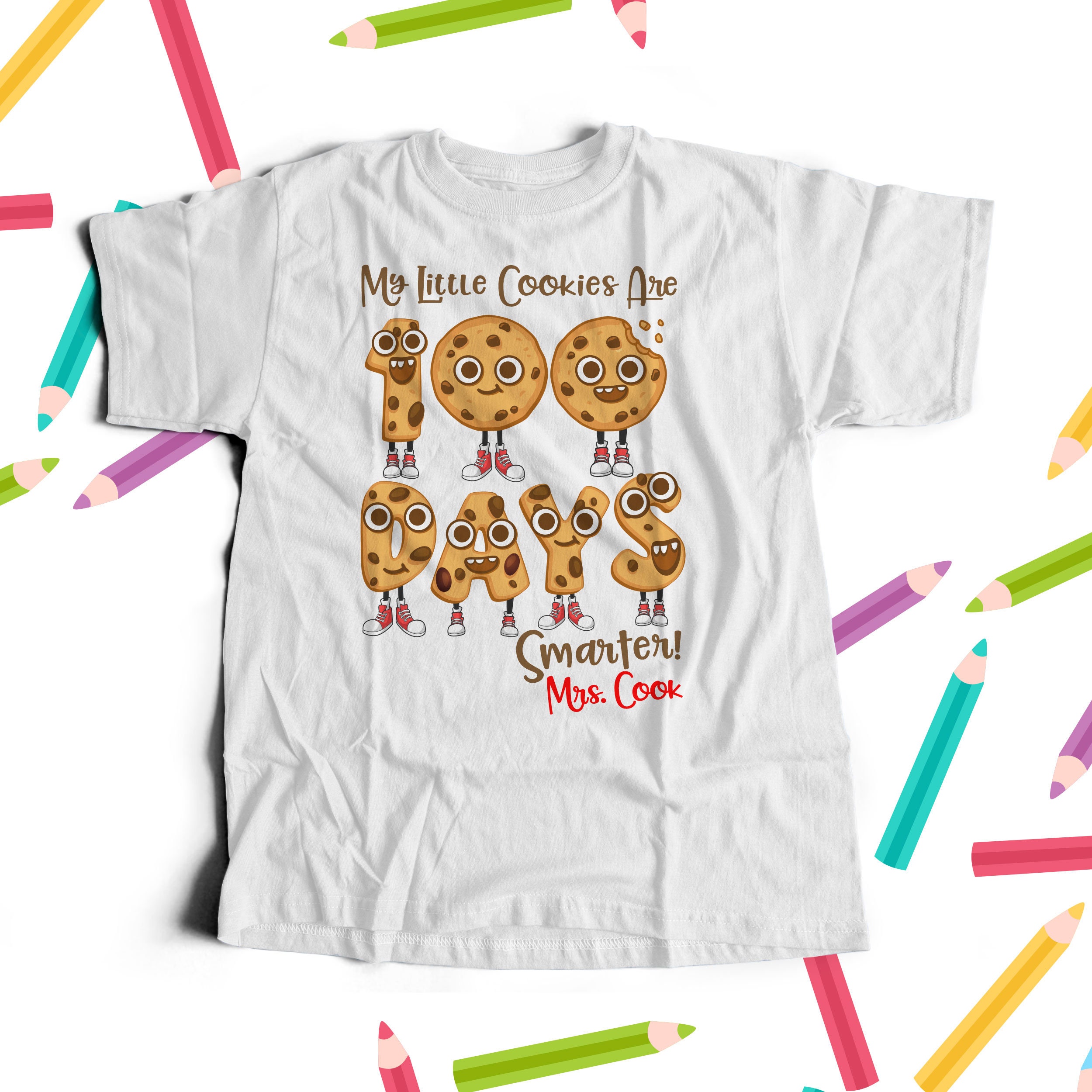 Teacher Shirt 101 Days Smarter Dalmatian Shirt for Teachers Personalized  Tee 100 Days of School Teacher Personalized T-shirt 22MSCL-038 