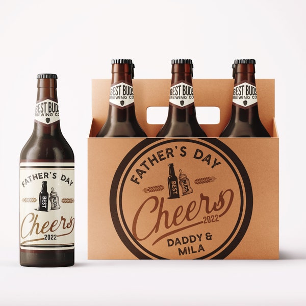 beer father's day gifts funny cute beer carrier and labels to DIY your own beer gifts make the beer extra special father's day craft beer