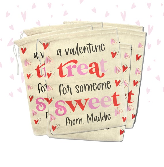 Valentine's Day treat bag | a valentine treat for someone sweet kid's party favor bag | personalized valentine gift bag 22skbags-035