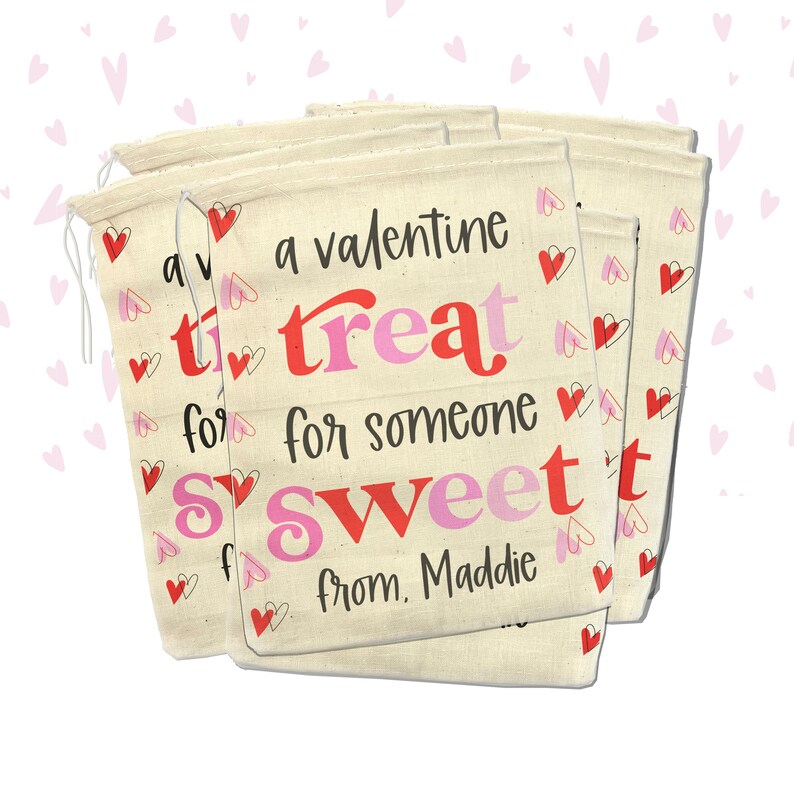 Valentine's Day treat bag | a valentine treat for someone sweet kid's party favor bag | personalized valentine gift bag 22skbags-035 bild 1