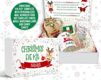 christmas eve kit | hot chocolate and treat christmas eve box kit with all the goodies | goodbye elf christmas eve box hello santa reindeer