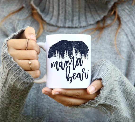 Mother's Day coffee mug | mama bear mug | starry night woodsy mama bear tea coffee mug | birthday christmas mothers day gift 23MD-004-MUG
