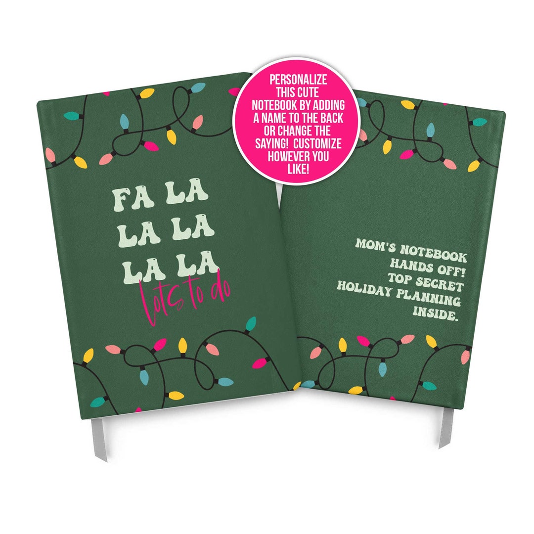 christmas-notebook-journal-fa-la-la-lots-to-do-christmas-etsy