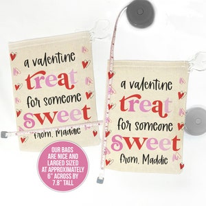 Valentine's Day treat bag | a valentine treat for someone sweet kid's party favor bag | personalized valentine gift bag 22skbags-035 bild 3