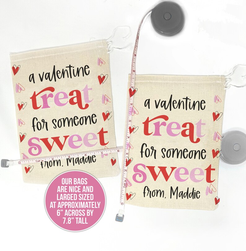 Valentine's Day treat bag | a valentine treat for someone sweet kid's party favor bag | personalized valentine gift bag 22skbags-035 bild 3