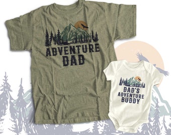 father's day matching dad and kiddo shirts fun adventure dad adventure buddy matching set of shirts for birthday christmas gift 23FD-014-Set