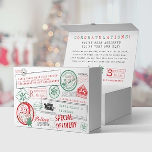special delivery elf arrival gift box | christmas elf gift box for elf arrival and elf goodies christmas elf arrival keepsake elf box