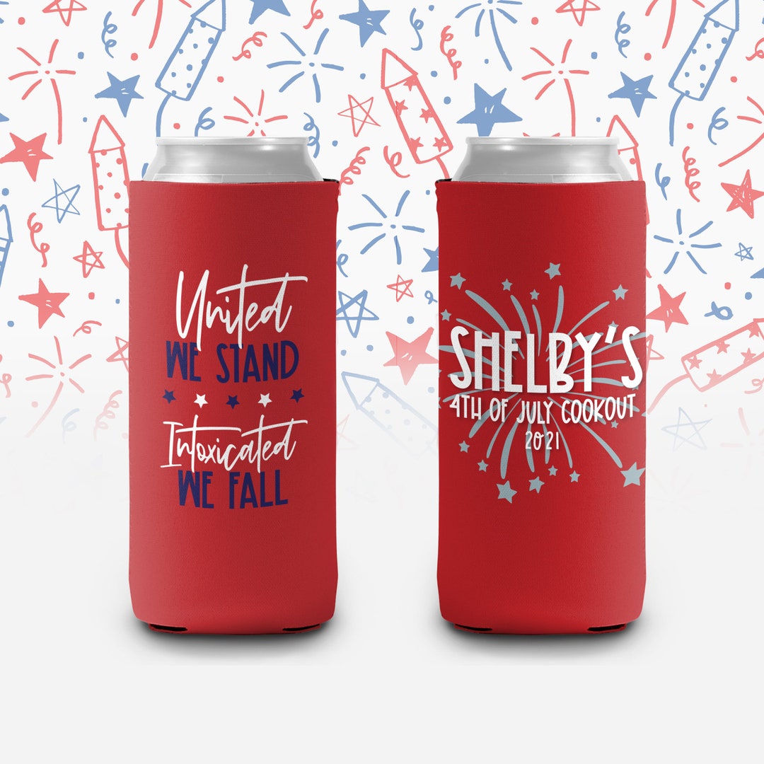Fourth of July Can Coolies 4th of July Cookout Can Coolers Etsy