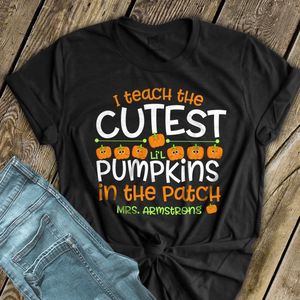 Halloween Teacher Shirt Cutest Li’l Pumpkins in the | Etsy