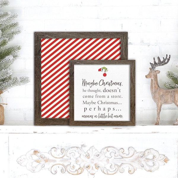 christmas holiday decorations layering signs maybe christmas perhaps means a little bit more stackable layering frames holiday home decor