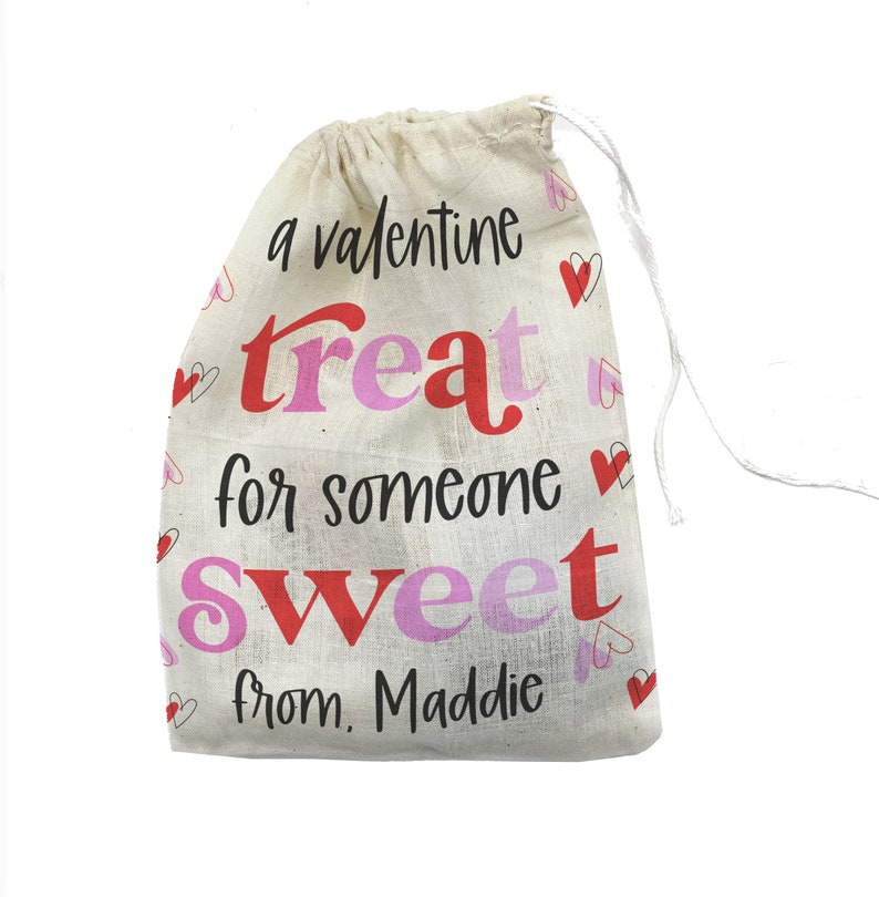 Valentine's Day treat bag | a valentine treat for someone sweet kid's party favor bag | personalized valentine gift bag 22skbags-035 bild 2