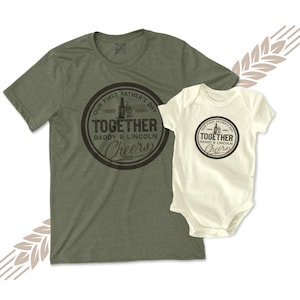 matching dad and baby shirts fathers day shirts our first father's day together gift set great Father's Day gift 22FD-068-Set image 1