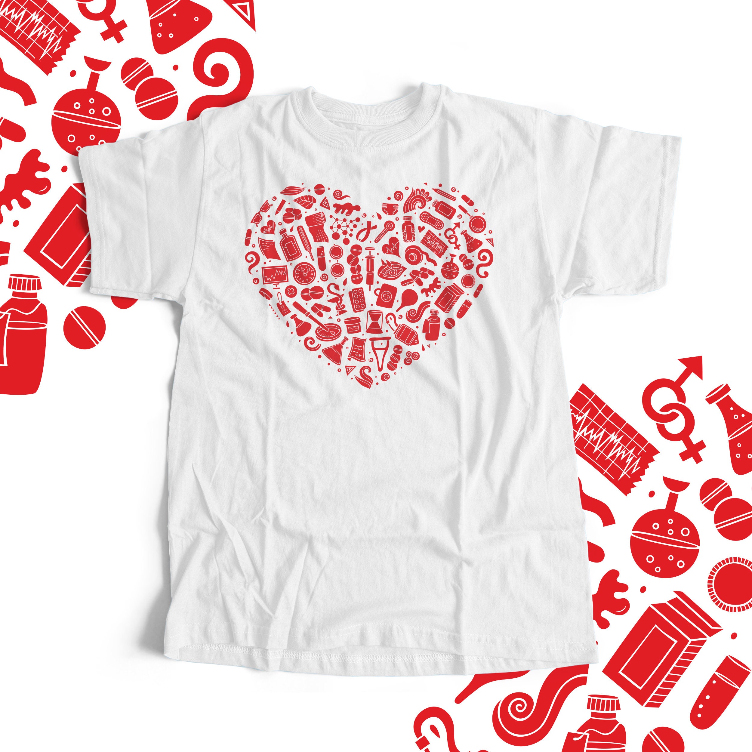 Valentine's Day Shirt | Health Care Heart Valentine Unisex