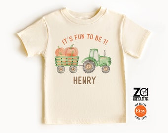 Fall Pumpkin Patch First Birthday Tractor Pumpkin Birthday Boy Fall Personalized Birthday Tractor Pumpkin Patch Shirts