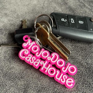 Personalised 3D Keyrings. Perfect for Barbie theme party bag fillers image 2