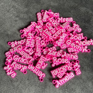 Personalised 3D Keyrings. Perfect for Barbie theme party bag fillers image 3