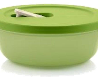 Tupperware CrystalWave Crystalwave Micro-ondes 560 ml Rond Vert Micro Wave Pop Plus Fix