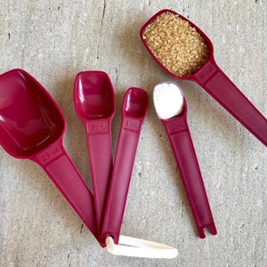 Tupperware Measuring Spoons with Ring Holder
