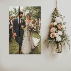 Personalized Photo On Wood, Wedding Gift For Couple, Wood Picture, Rustic Home Decor Photo Prints, Wood Wall Art, Picture Frames