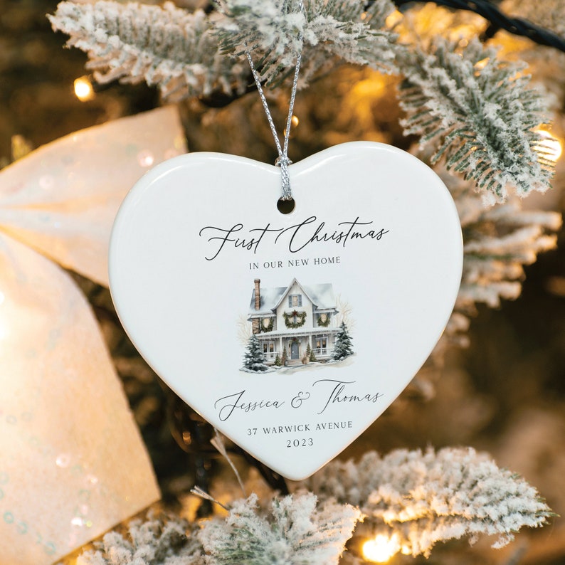 New home ornament, New home keepsake, New home gift, Gift for new home, Personalized ornament, Home ornament, House ornament, Newcomers gift Heart