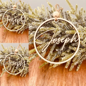Personalisierter Weihnachtsanhänger, Personalisierter Christbaumschmuck mit Namen, Weihnachtsbaumschmuck WEIHNACHTEN Geschenkanhänger mit Namen